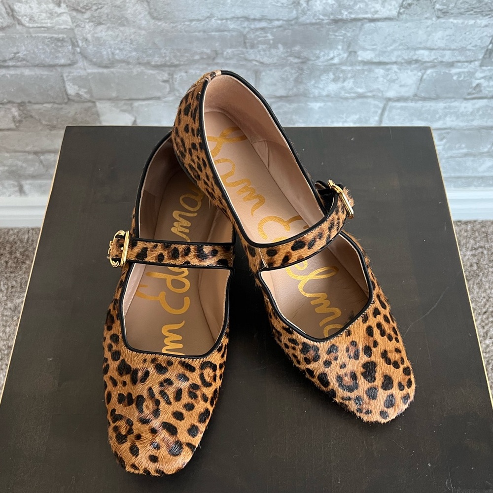 Sam Edelman Cheetah Print Mary Jane Flat